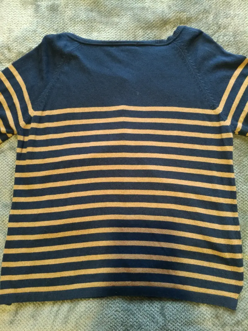 Cardigan de rayas azul y marrón Gina Tricot - 3