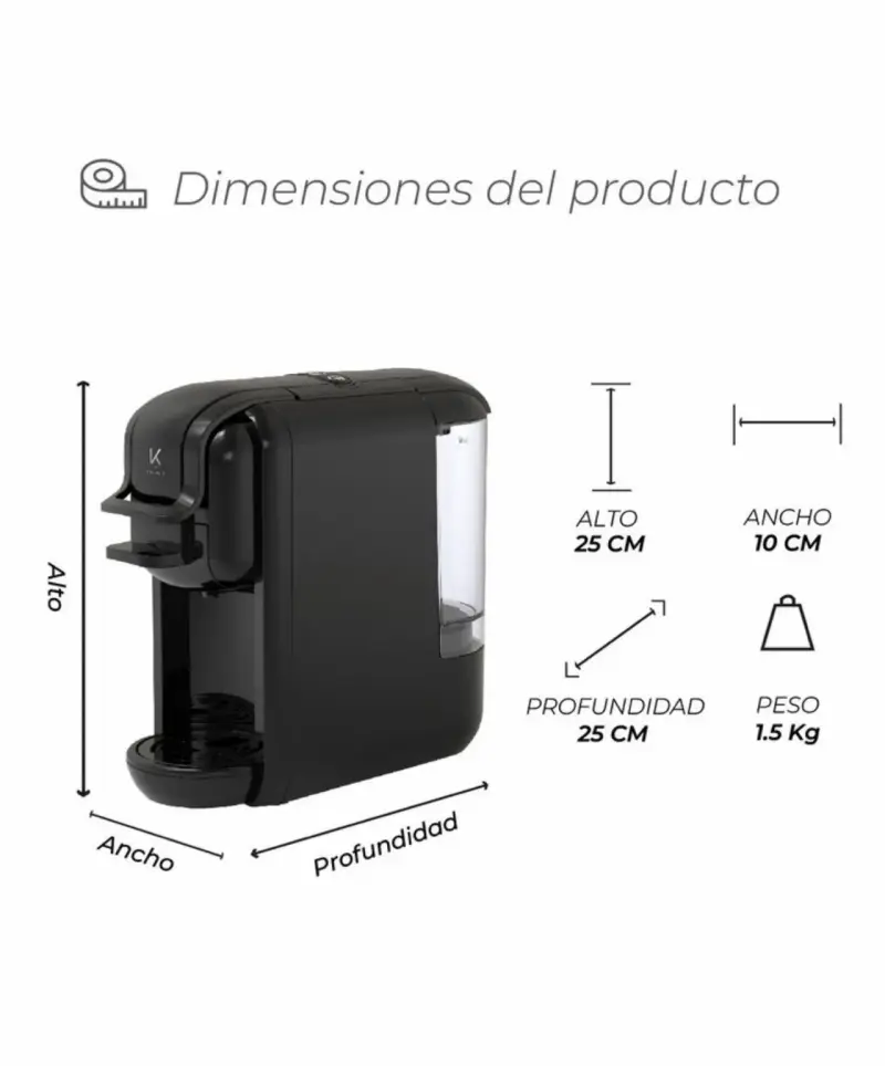 Cafetera Arezzo Kitchen It | 4 en 1 - 6