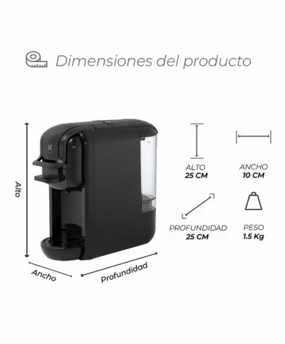 Cafetera Arezzo Kitchen It | 4 en 1 - miniatura 6