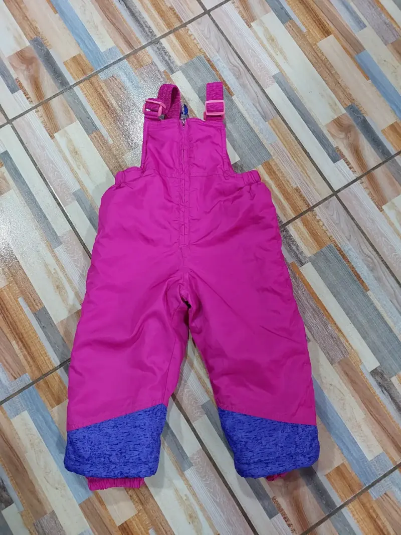 Pantalones de nieve para niños color fucsia y morado