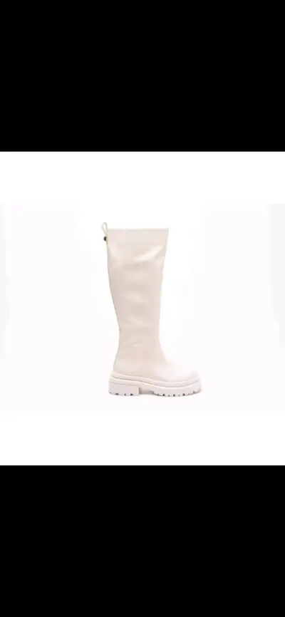 Botas altas blancas de mujer con suela gruesa - miniatura 2