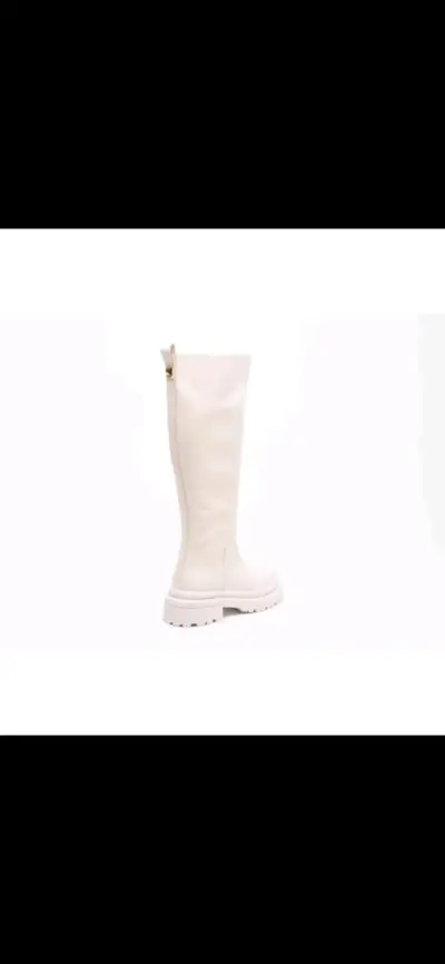 Botas altas blancas de mujer con suela gruesa - miniatura 3
