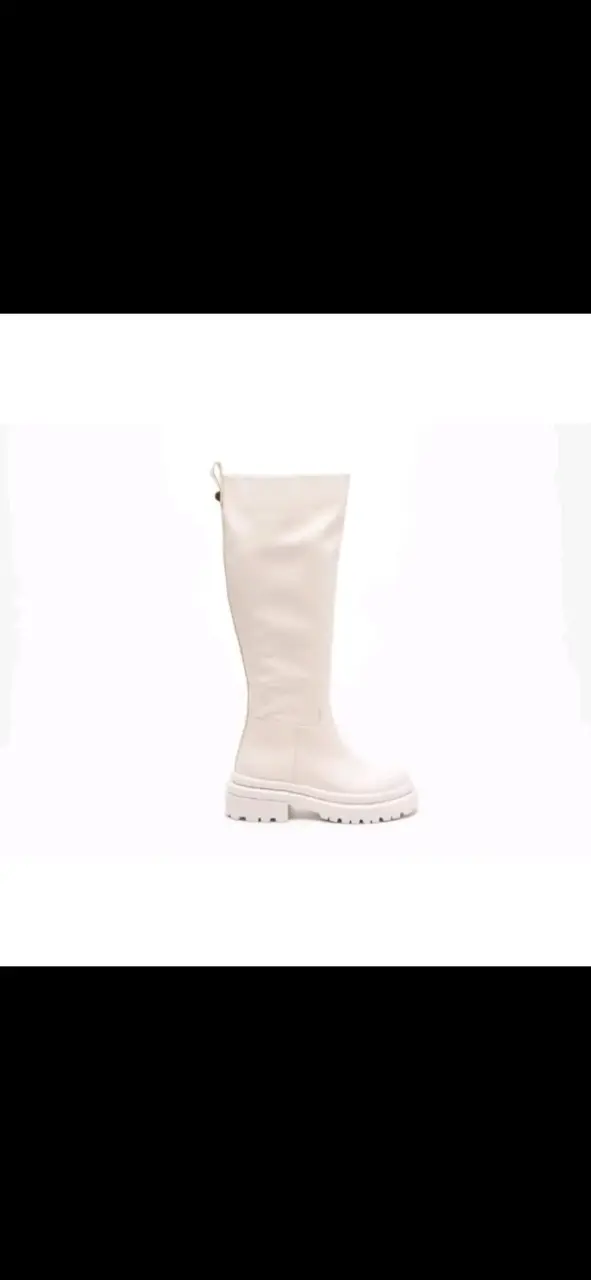 Botas altas blancas de mujer con suela gruesa - 5