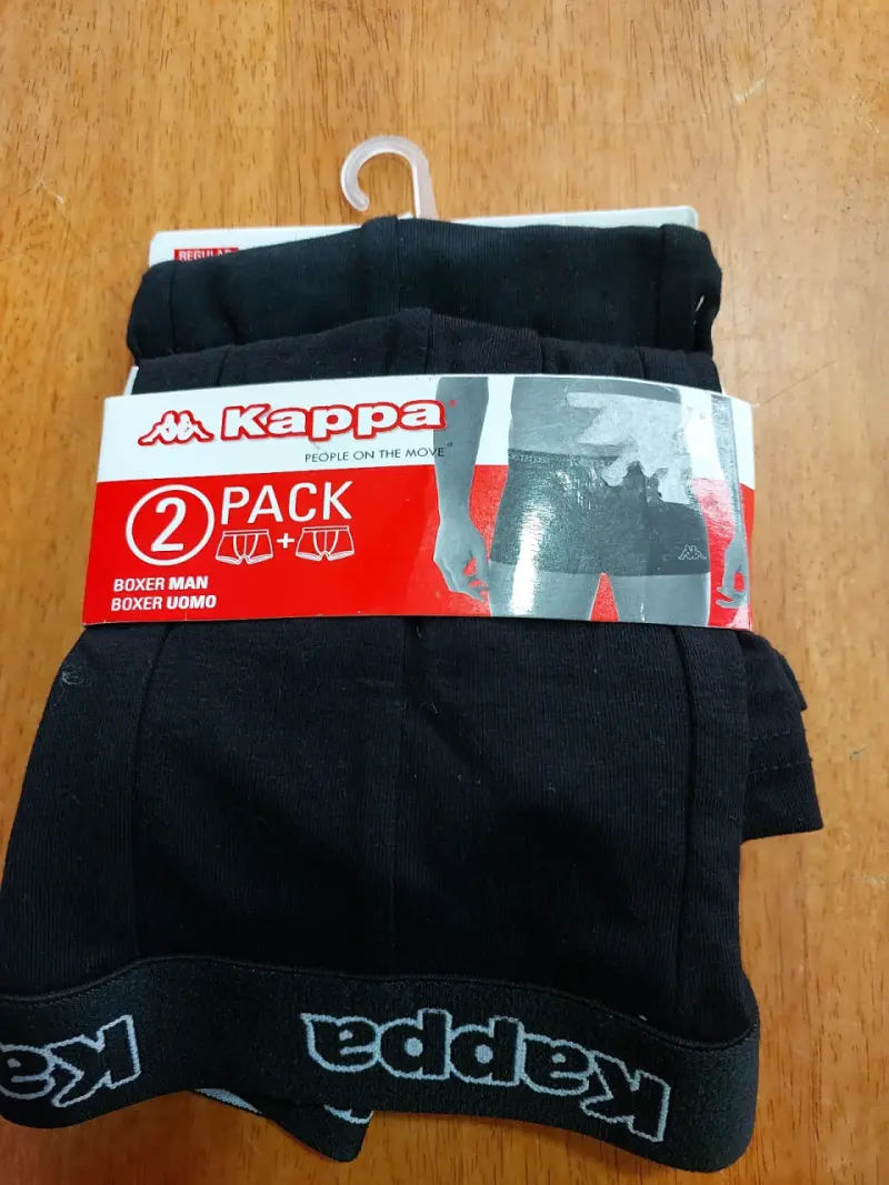 Pack de 2 bóxers negros Kappa para hombre