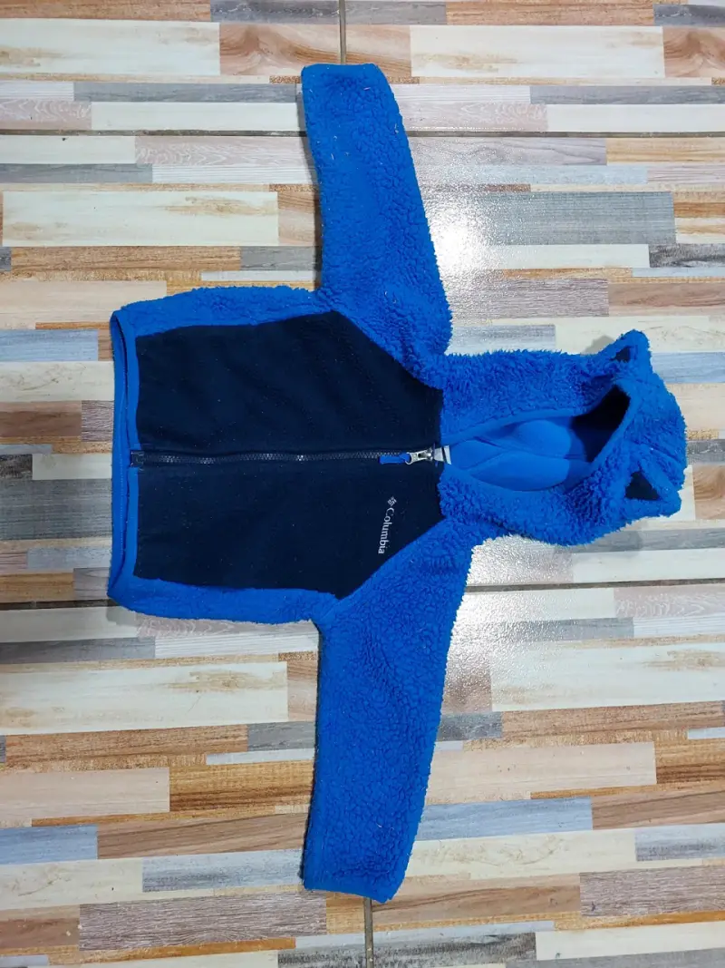 Chaqueta polar infantil Columbia azul con orejas - 4