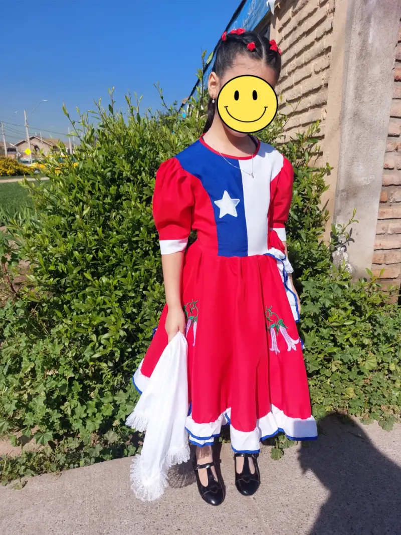 Vestido de huasa chilena para niña