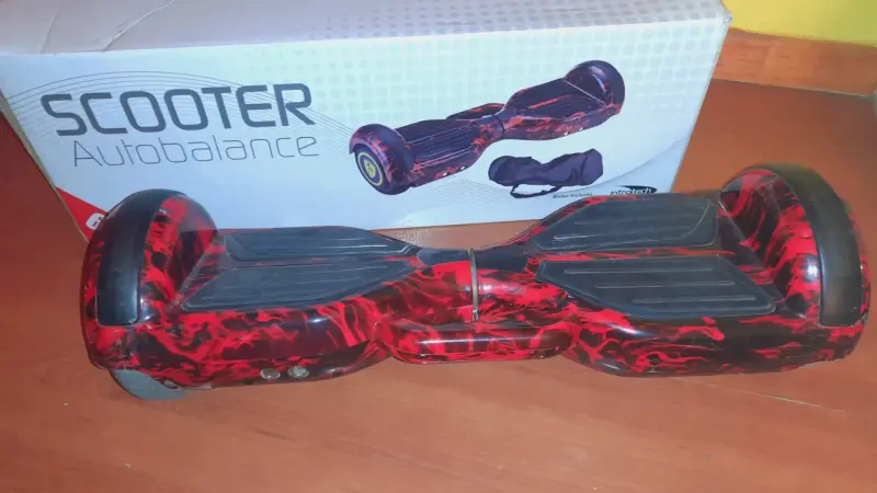 Scooter eléctrico autobalance rojo y negro - 2