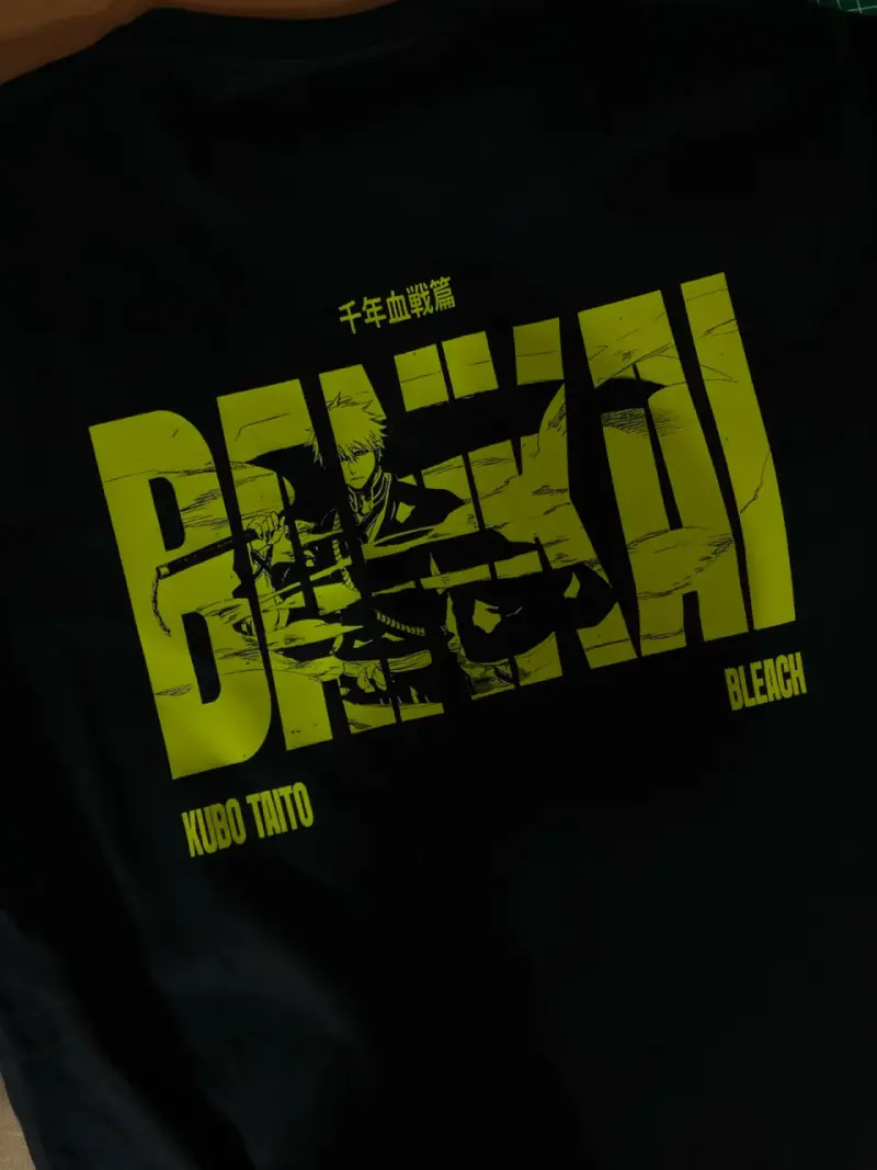 Polera negra de bleach talla L nueva - 2