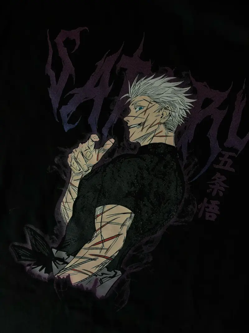 Polera negra de gojo talla L - 3