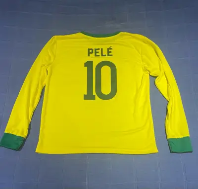 Camiseta Brasil Retro Pelé Número 10 Mundial 1970 - miniatura 2