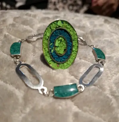Set de joyería con piedras de colores - miniatura 4