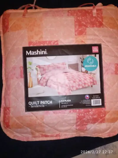 Colcha Reversible Mashini Quilt Patch 1.5 Plaza - miniatura 1