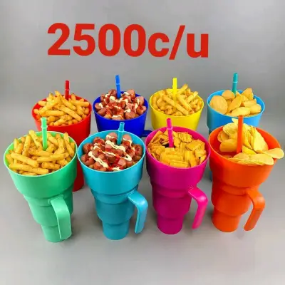 Vasos con compartimento para snacks y bebida - miniatura 1