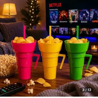Vasos con compartimento para snacks y bebida - miniatura 2