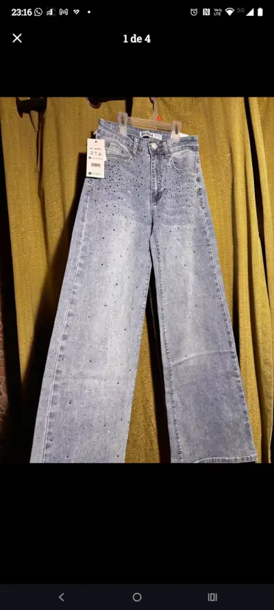 Jeans Mujer Menina con Brillantes Talla 36/38/40 - miniatura 2