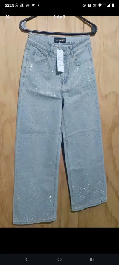 Jeans Mujer Menina con Brillantes Talla 36/38/40 - miniatura 3