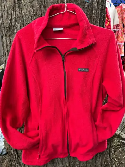 Chaqueta polar roja Columbia para mujer - miniatura 1