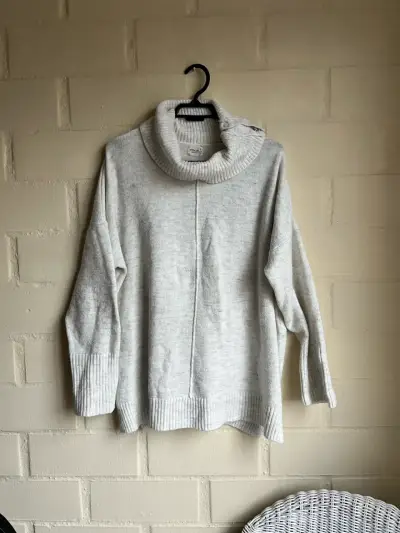Suéter de lana gris con cuello alto Umbrale - miniatura 2