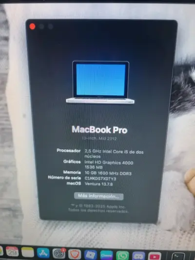 MacBook Pro 2012 Intel Core i5 10GB RAM - miniatura 4