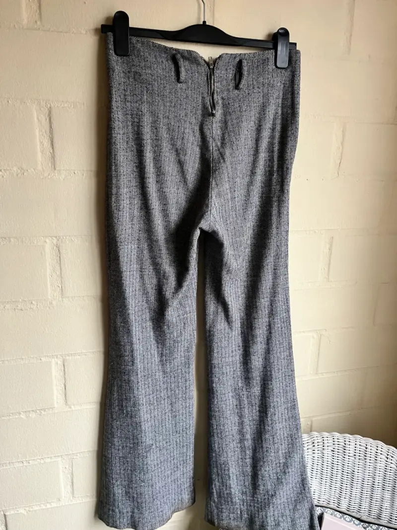 Pantalones de lana gris MNG talla S - 3