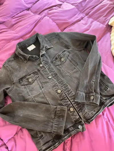 Chaqueta de mezclilla gris Aeropostale para mujer - miniatura 1