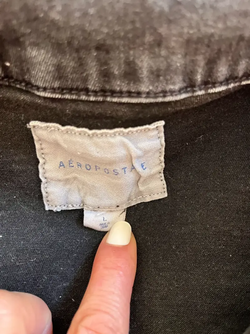 Chaqueta de mezclilla gris Aeropostale para mujer - 3