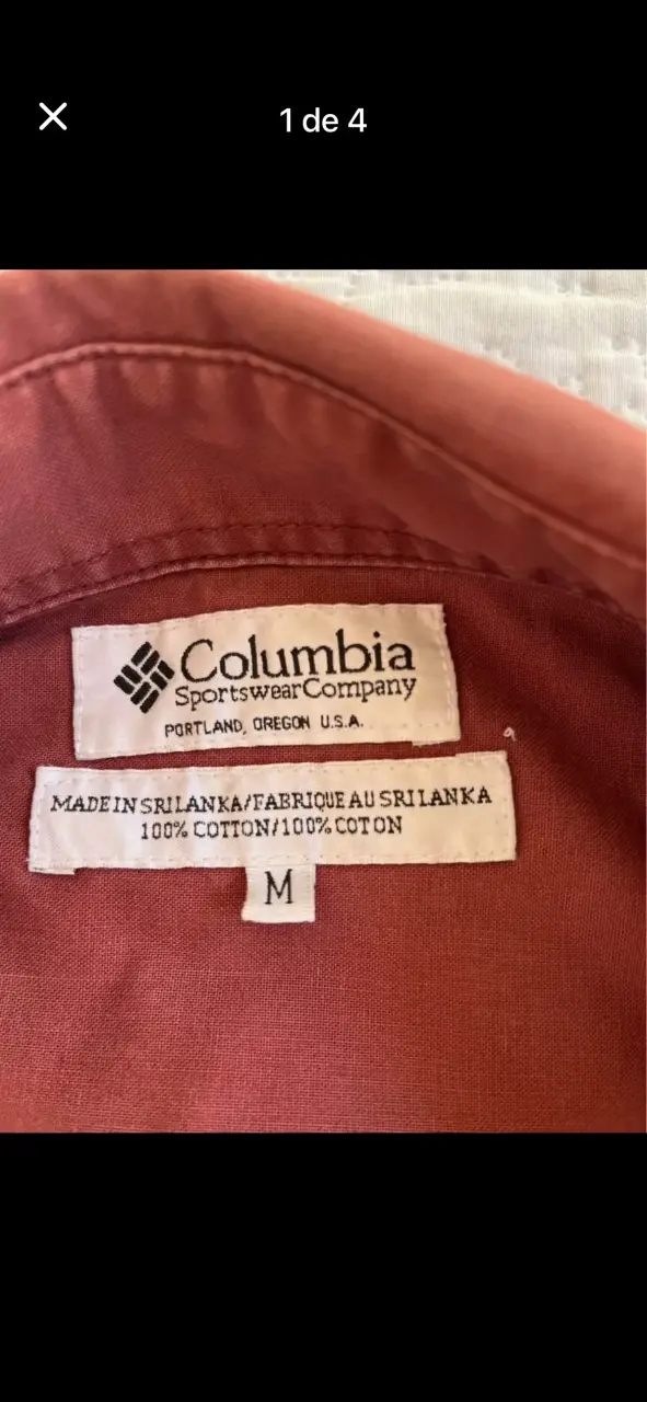 Camisa Columbia de algodón para hombre - 2