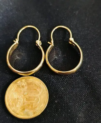 Argollas de oro 18k n°4 3.1g están con boleta. - miniatura 3