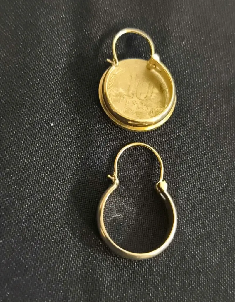 Argollas de oro 18k n°4 3.1g están con boleta. - 4