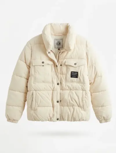 Chaqueta acolchada beige Wild Lama oversize - miniatura 1
