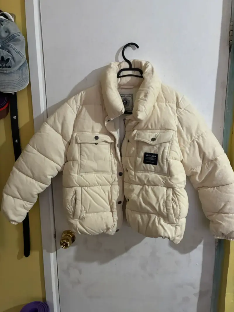 Chaqueta acolchada beige Wild Lama oversize - 2