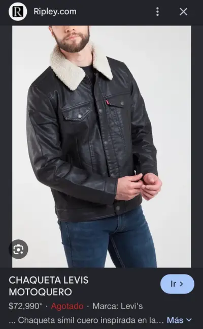 Chaqueta Levi's Motoquero Negra - miniatura 1