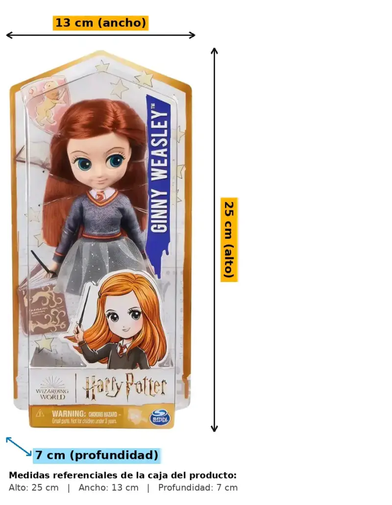 Muñeca Ginny Weasley Harry Potter con Varita - 1