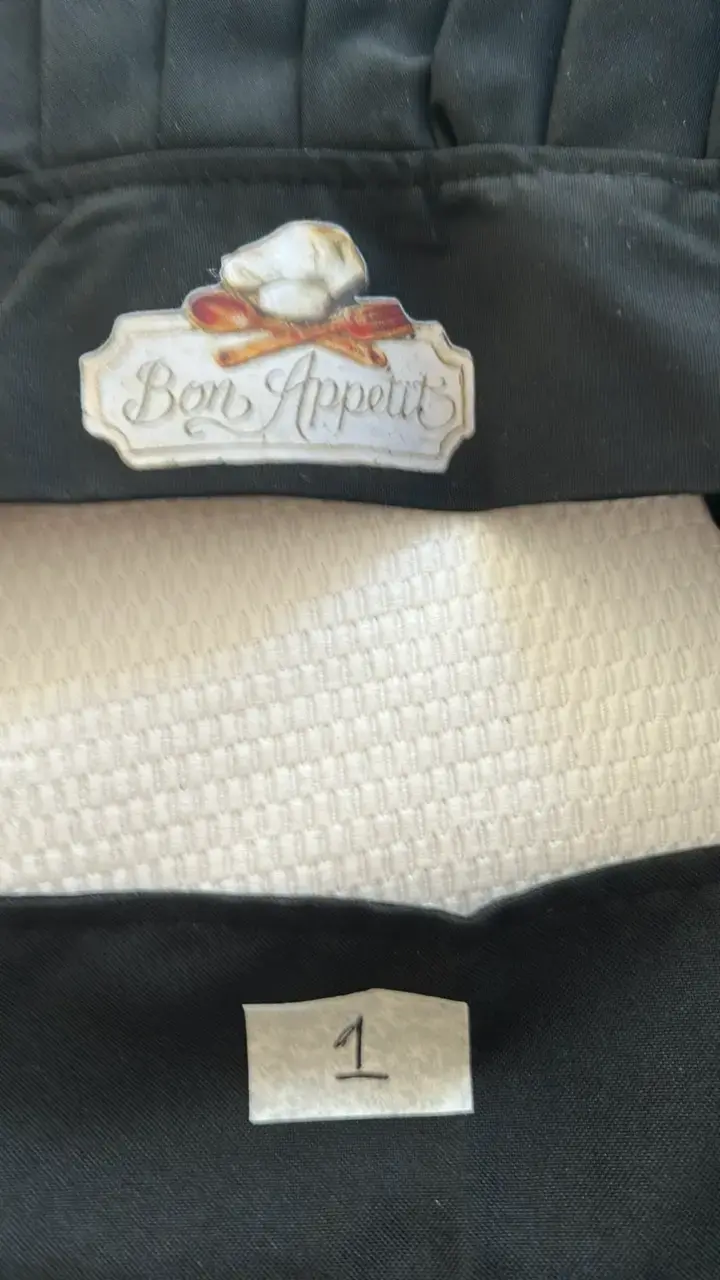 Set de delantal y gorro de chef negro p con diseño - 5