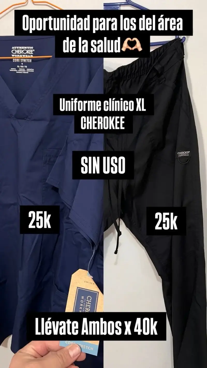 Uniforme clínico Cherokee XL sin uso