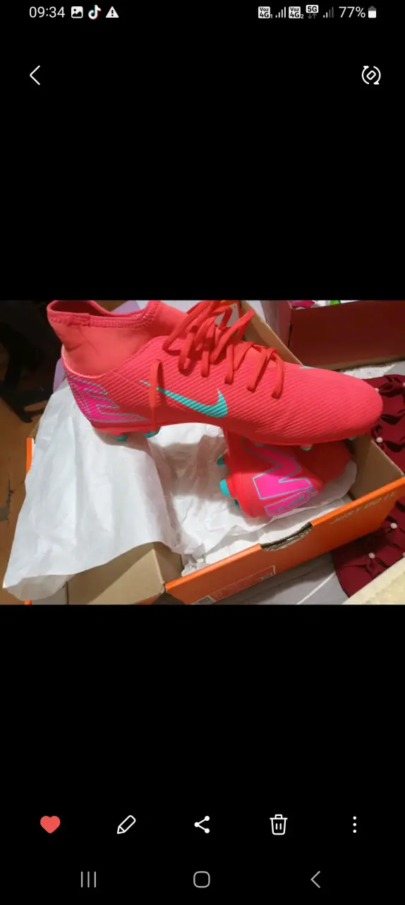 Zapatillas de fútbol Nike rojas para césped - 3