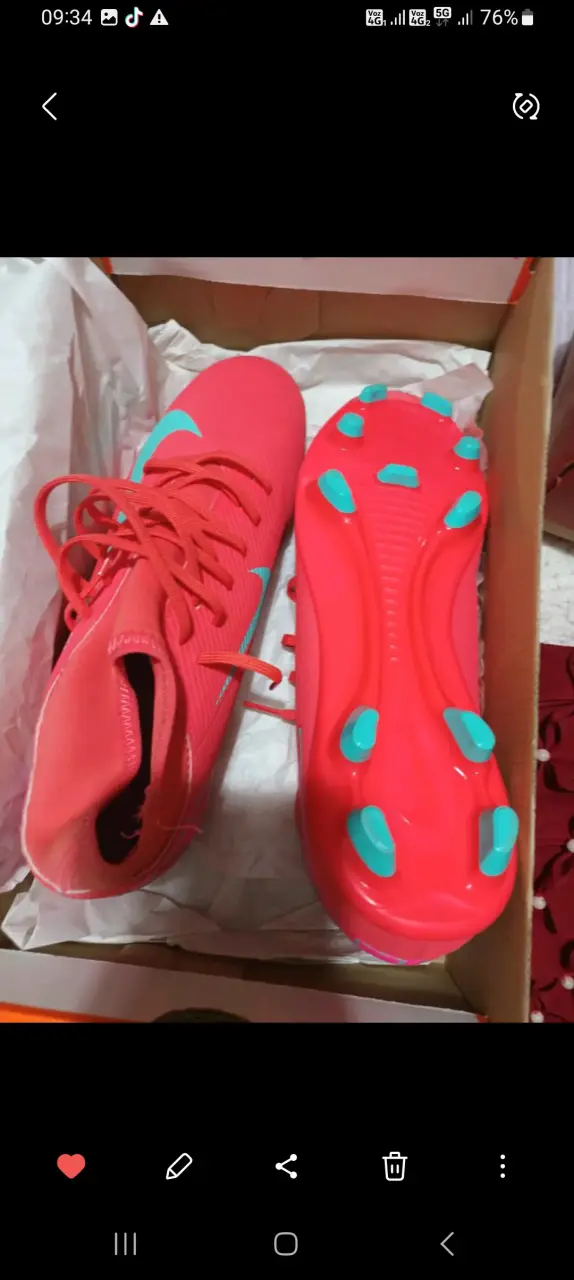 Zapatillas de fútbol Nike rojas para césped - 4