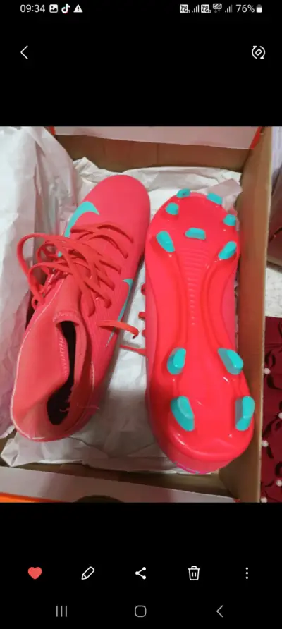 Zapatillas de fútbol Nike rojas para césped - miniatura 4