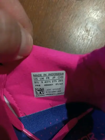 Zapatillas deportivas Adidas Predator azul y rosa - miniatura 1