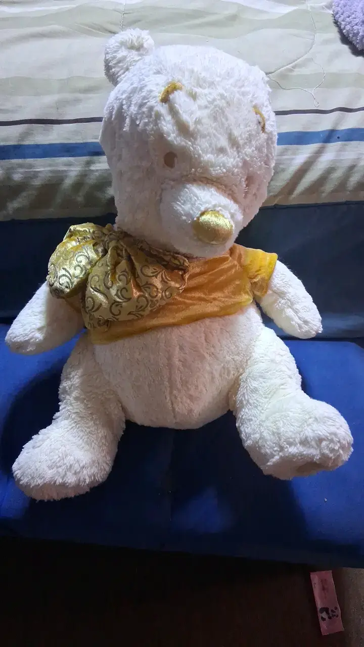 Peluche oso phoo original con bufanda dorada - 6