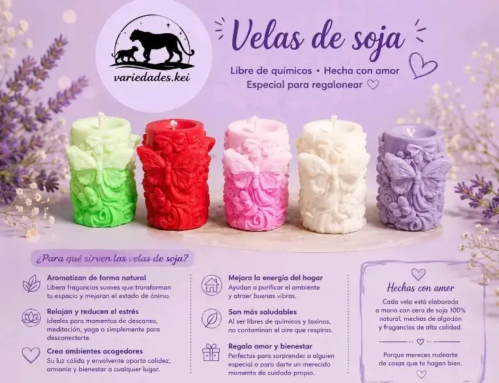 Velas de soja aromáticas hechas a mano - 1