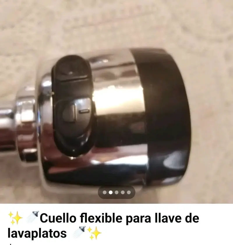 Cuello flexible para llave de lavaplatos cromado - 3