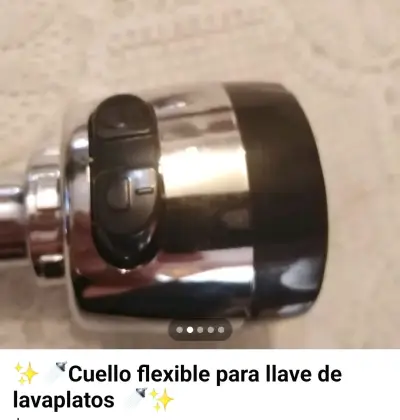 Cuello flexible para llave de lavaplatos cromado - miniatura 3