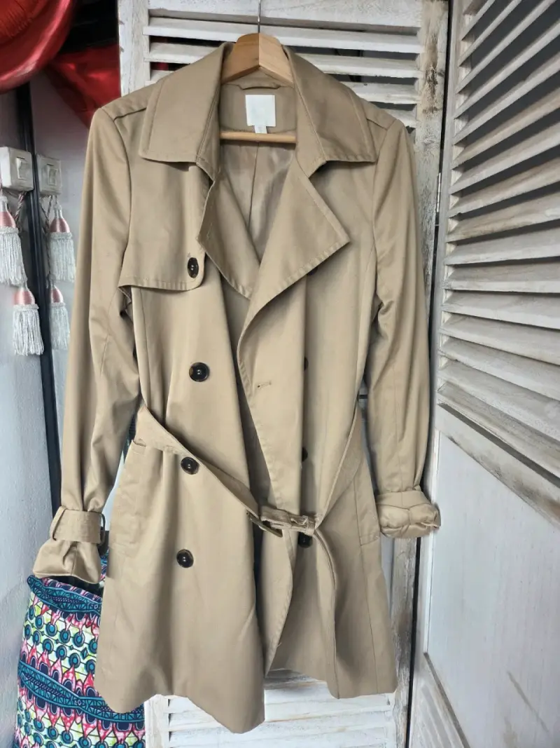 Trench coat beige H&M para mujer - 1