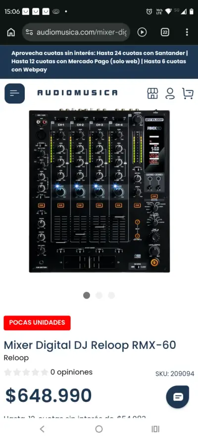 Mixer Digital DJ Reloop RMX-60 - miniatura 2