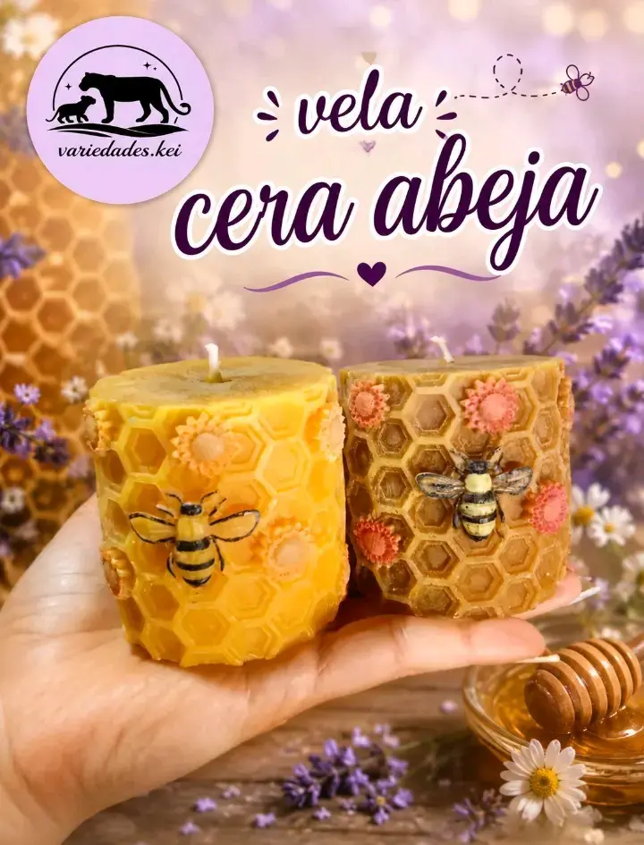 Velas de cera de abeja decorativas