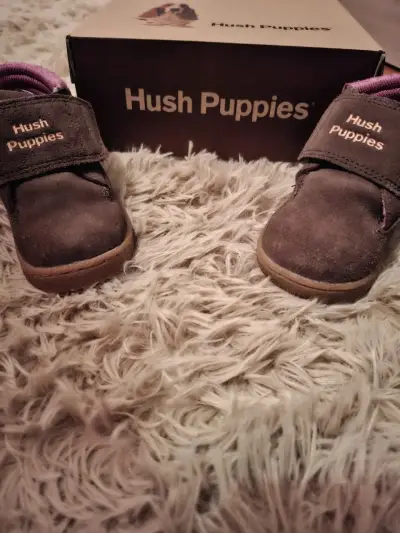Zapatos de bebé Hush Puppies marrones - miniatura 1