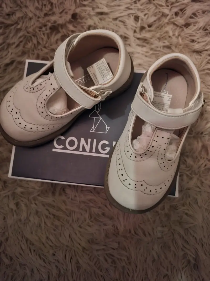 Zapatos de cuero para niña Coniglio blancos - 1