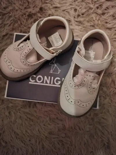 Zapatos de cuero para niña Coniglio blancos - miniatura 1