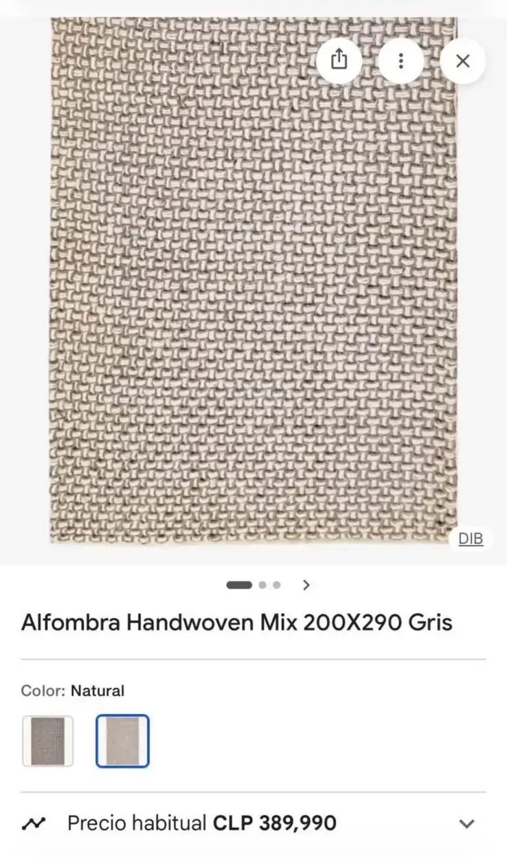 Alfombra Handwoven Mix 200x290 Gris Natural - 2
